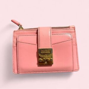 MCM Blush Pink Leather Card Holder